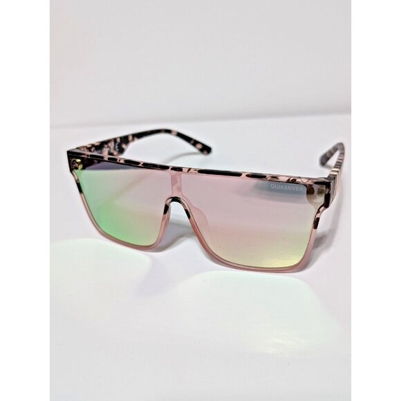 Quicksilver SciFi Shield Sunglasses Tortoise Shell Frame Flash Pink Mirror Lens - Picture 10 of 12